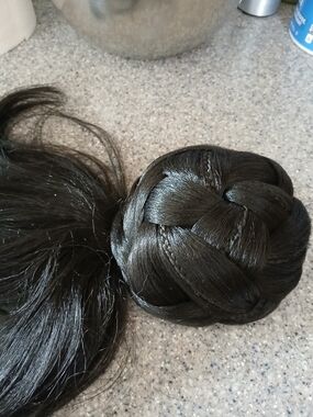 Bun & Bang Hair Piece AMOURE MIO collection Synthetic Hair Attachment Braids